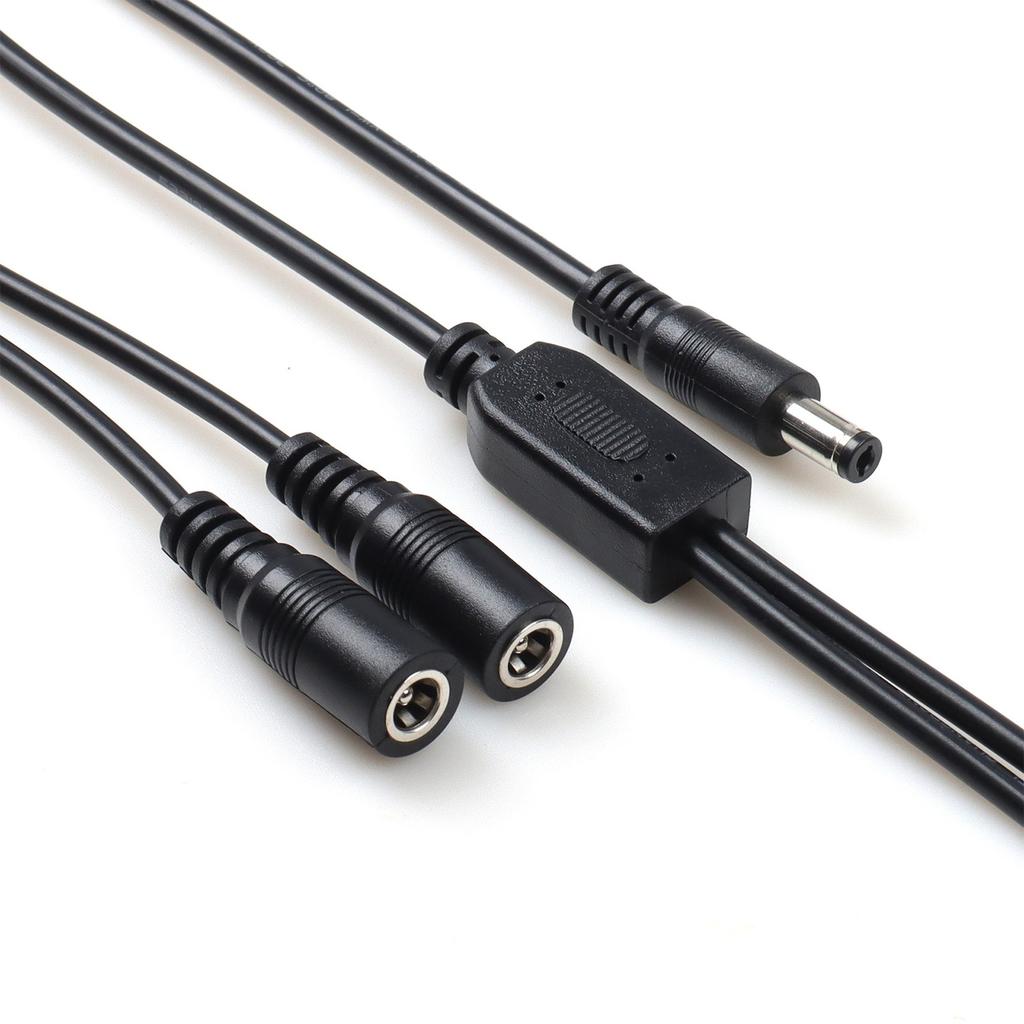 5.5x2.1mm Power Splitter Cable 1 To 2 3 4 Way Adapter For CCTV Router LED Light 40cm Length