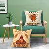 Cute Turkey Celebrate Thanksgiving Pillow Case Printed Brushed Fleece Pillow Baby Skin-Touch Eco-Friendly Dye-Sublimat