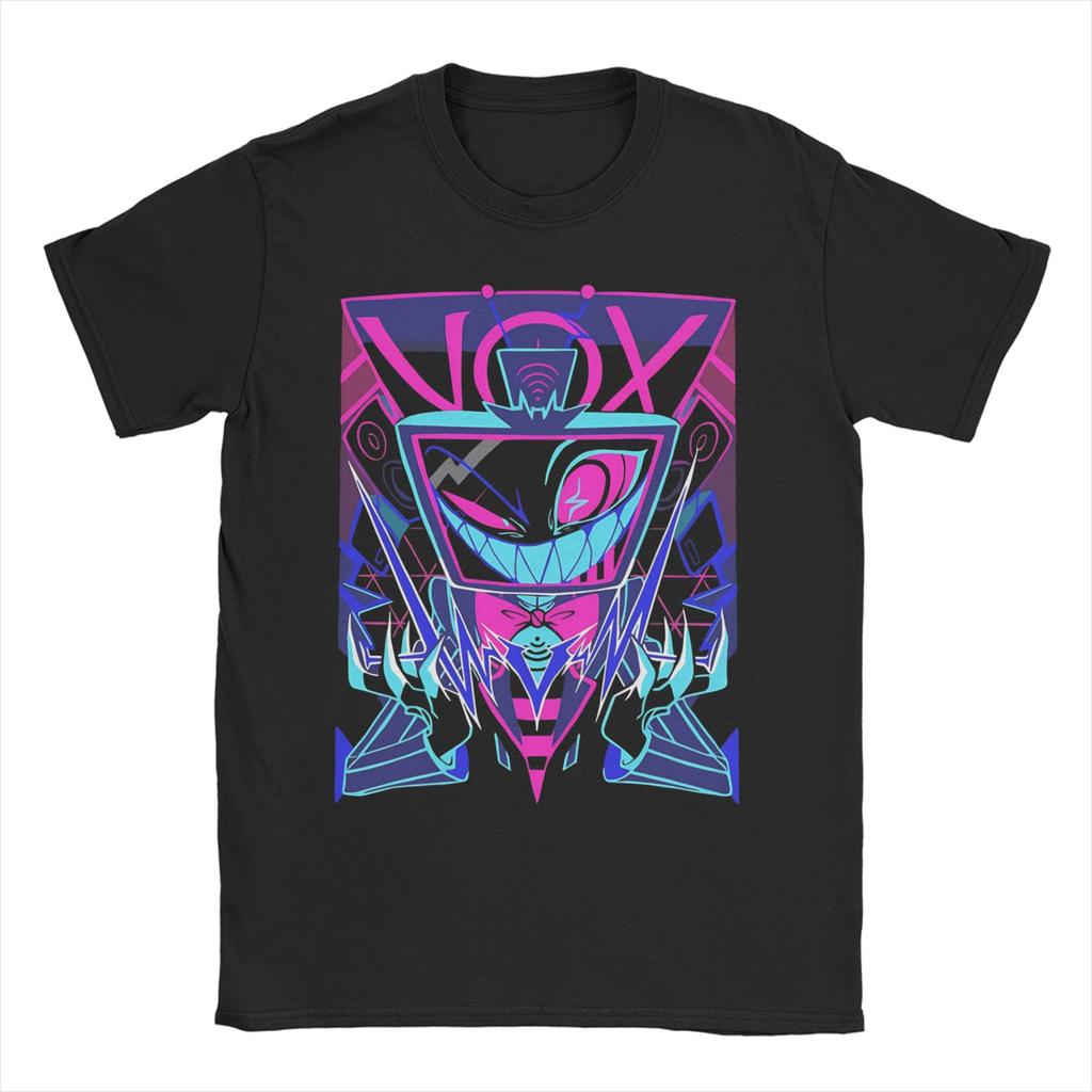 Vox Hazbined Hotels Men Women T Shirt Black Comedy Humor Tee Shirt Short Sleeve TShirt 100 Cotton Printed Clothing