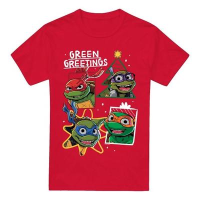 Mens Green Greetings Christmas T-Shirt