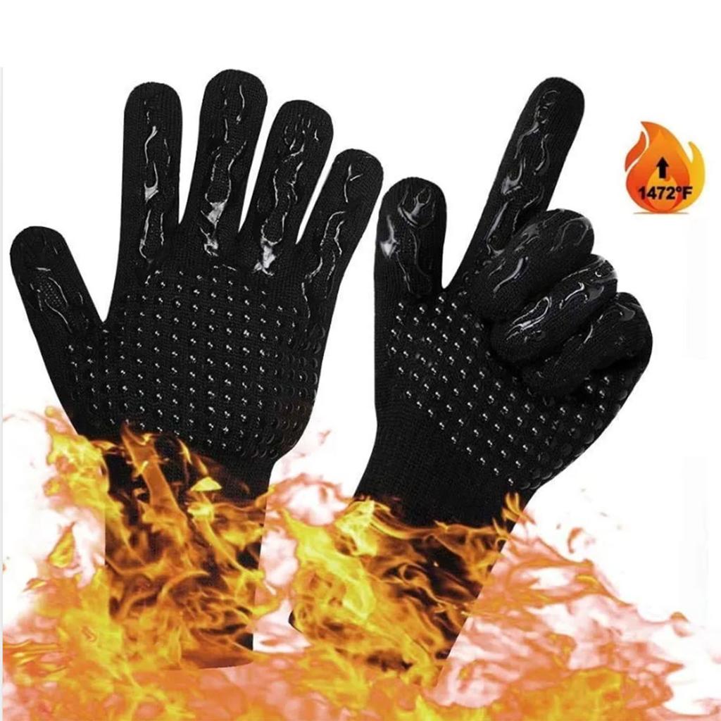 BBQ-Handschuhe Hitzebeständige Handschuhe Grillhandschuhe Silikon-Ofenhandschuhe Küchenhandschuhe zum Kochen Backen