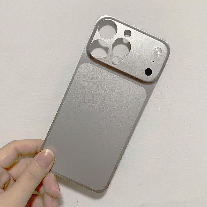 

AG Matte Ultra Thin Metal Backplate Phone Case For iPhone 16 15 14 13 Pro Max Glossy Sticker Instantly Turn 17 Cover iPhone 13 Pro
