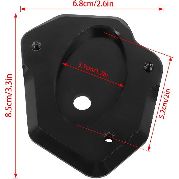 Motorcycle Kickstand Pad Enlarger Extension Side Stand Plate Pad Replacement for KAWASAKI Z650 Z900 Z900RS 2017-2024 (green)
