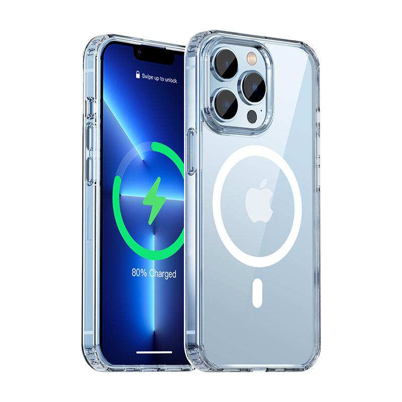Suitable for IPhone13promax Phone Case, Magsafe Magnetic Apple Protective Case, Transparent Wallet, Anti-drop