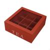 Jewelry Box Gift with Visible Lid Wood Organizer Tea Storage Chest for Small Sugar