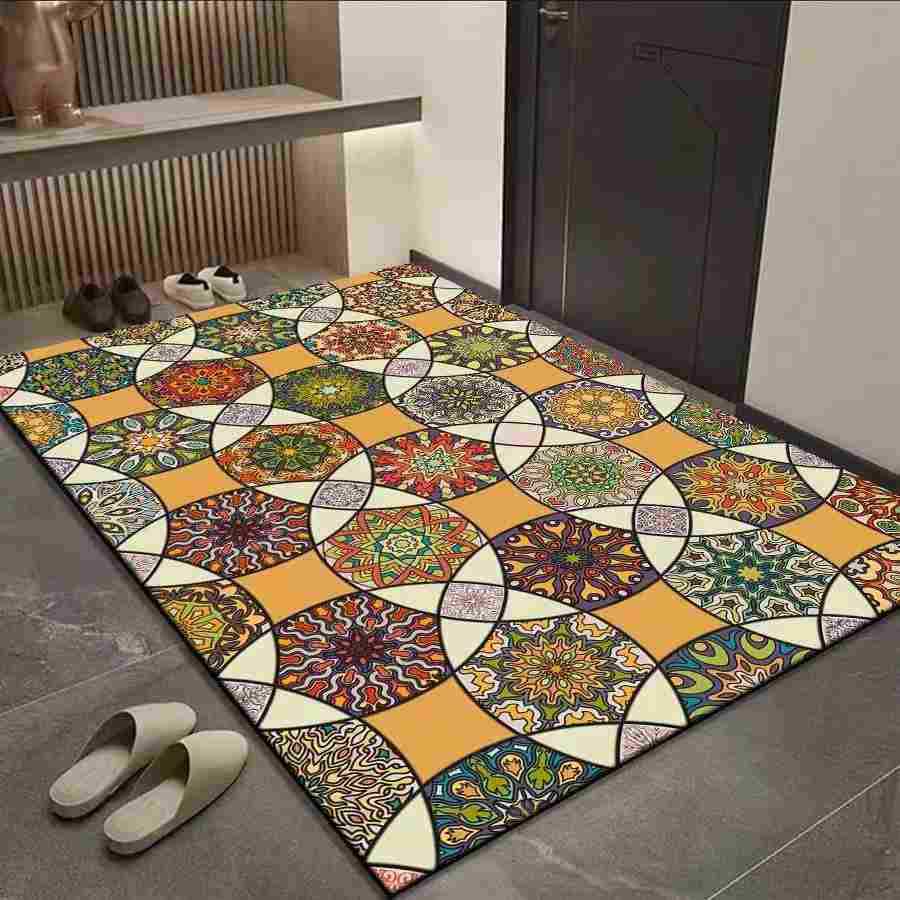 European-Style Classical Home Floor Mat, Anti-Skid And Easy To Take Care Of When Entering The Entrance, Crystal Velvet Floor Mat, Household Scraping
