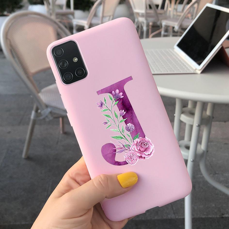 A51 Cute Letters Phone Case For Samsung Galaxy A51 Cover SM-A515F Slim Frosted Shield Matte Fundas For Samsung A51 A 51 5G Cases