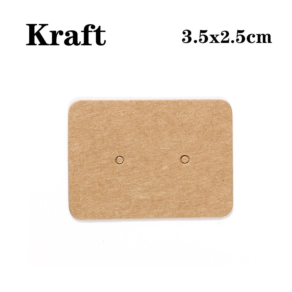 

50-100pcs 2.5x3.5cm Ear Studs Card Earring Display Card Packaging Cardboard Blank Kraft Paper Price Tag for DIY Jewelry Gift 2.5x3.5cm 50pcs