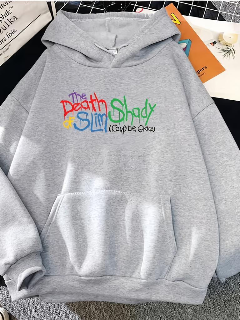 Unisex Casual Harajuku Style Pullover with Bold Geometric Print for Fall Winter Winter Apparel Geometric Pattern Hoodie