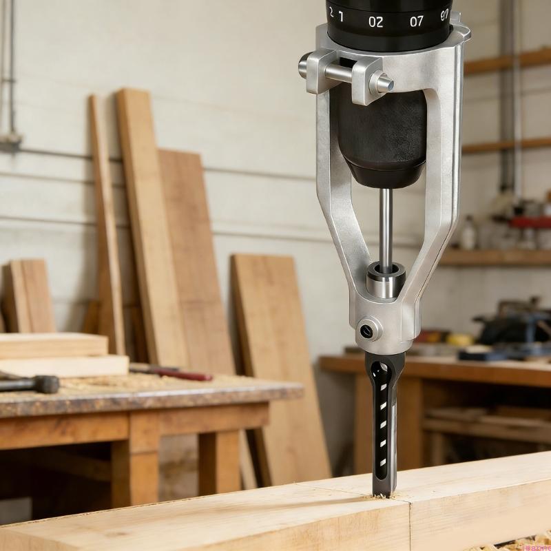 Aluminum Square Hole Jig Square Hole Drill Bit Adapter Mortising Attachment For Power Drills Adjustable Up To 54mm