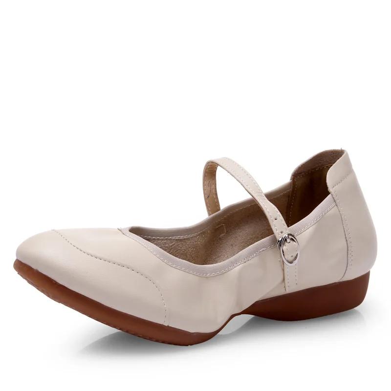  Bright Leather Woman Girls Ladies Latin Ballroom Modern Salsa Practise Dancing Shoes Closed Toe Soft Beef Tendon Bottom