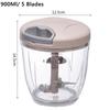 500/900ML Tritacarne Manuale Trita Aglio Pressa a Mano Trita Verdure Trita Peperoncino Cipolla Utensili da Cucina