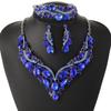 Vintage Crystal Necklace Earrings Bridal Jewelry Sets for Brides Wedding Party Costume Accessories Gifts for Women