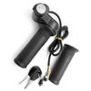 1 Pair E-Bike Throttle Grip Universal Electric Bicycle Scooter Twist Handlebar with Lock & Key ,Twist Accelerator Replacement