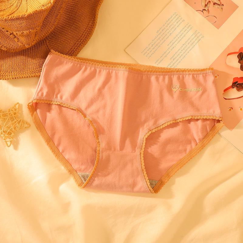 

Women s Plus Size Breathable Cotton Mid-Waist Triangle Panties with Antibacterial Crotch 2XL (120-145 jin)