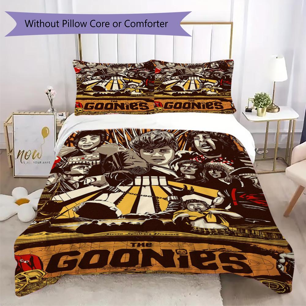 The Goonies Pattern Bedding,Quilt Set Quilt Cover Pillowcase Home Birthday Gift (1*duvet cover+2*pillowcase,without core)DSJT0925286