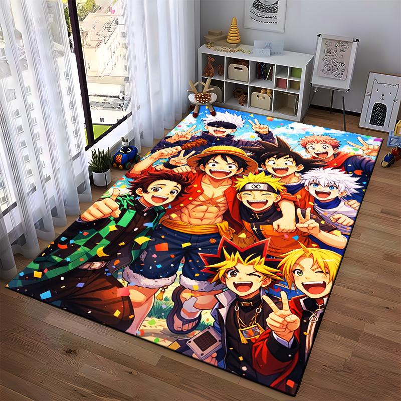 Anime Character Carpet with Colorful Design and Cheerful Patterns Suitable for Use As an Anti-slip for Living Room Bedroom Sofas