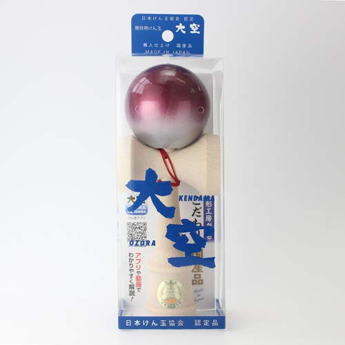 Kendama, Japan Kendama Association Certified Competitive Kendama, Ozora Premium Red & Silver