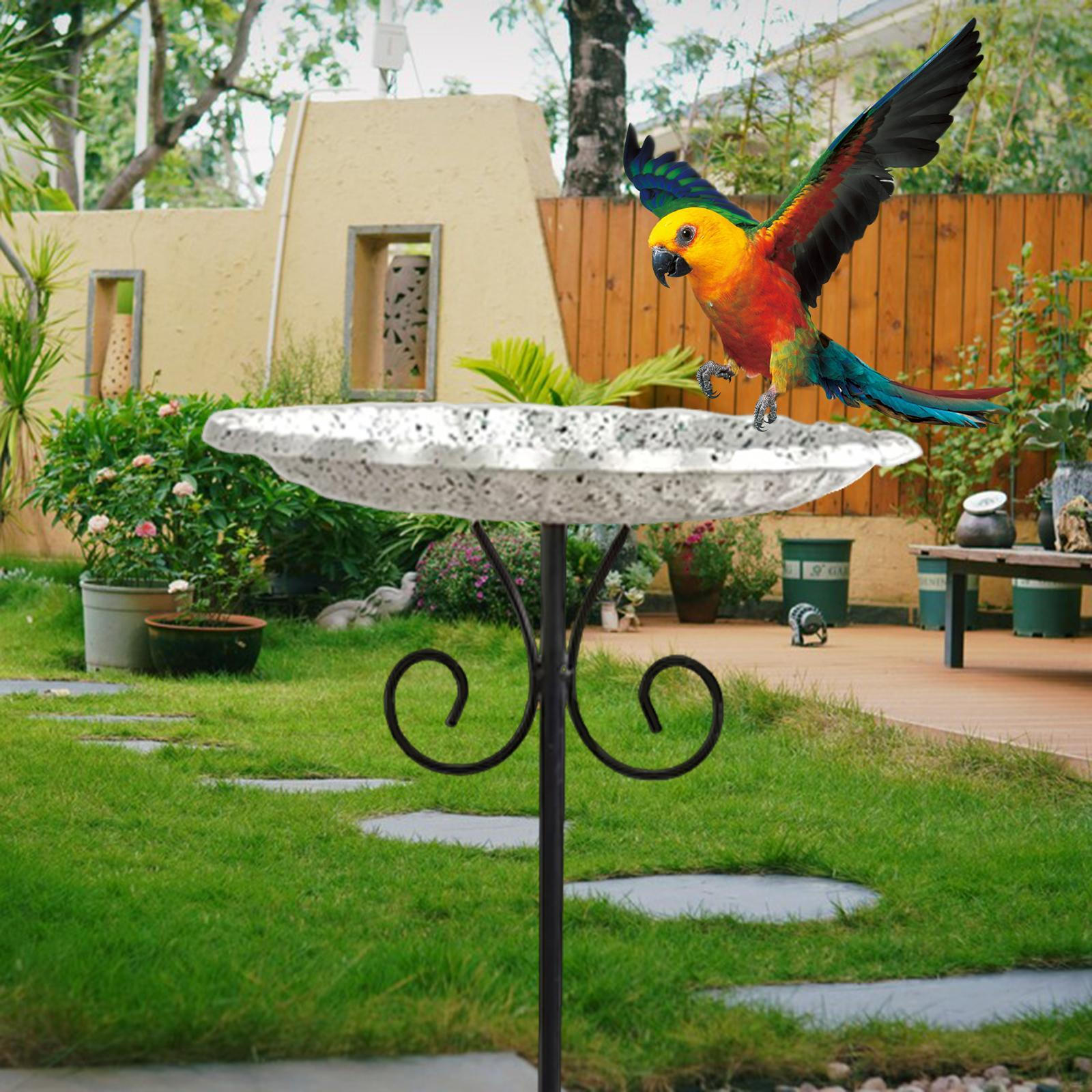 

Bird Bath Bowl Feeder Birdfeeder Birdbath for Garden Fence Outside Deck Yard