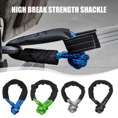 Synthetic Soft Shackle 56000 Lbs Breaking Strength 22" Length Shackle Rope Heavy Duty Tow Shackle for Off-Road Truck SUV