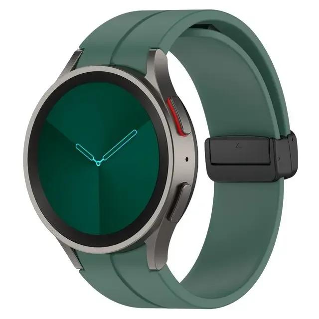 Original Silicone Band for Samsung Galaxy Watch 6 5 4 Classic Strap 47mm 43mm 44mm 40mm Magnetic Buckle Galaxy Watch 5 Pro 45mm