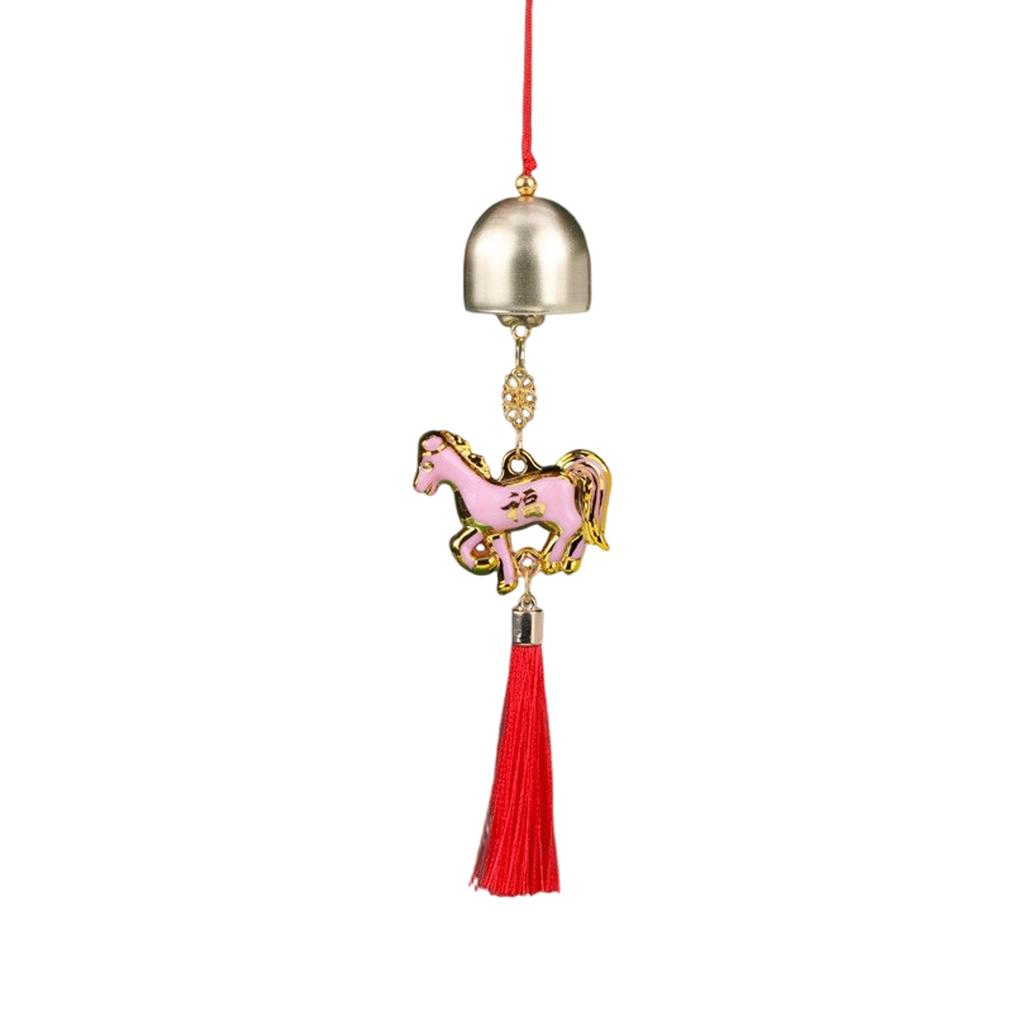 Car Hanging Ornament Chinese New Years 2026 Horse Pendant Charm with Tassels fengshui Ornament for Car Home Decorations