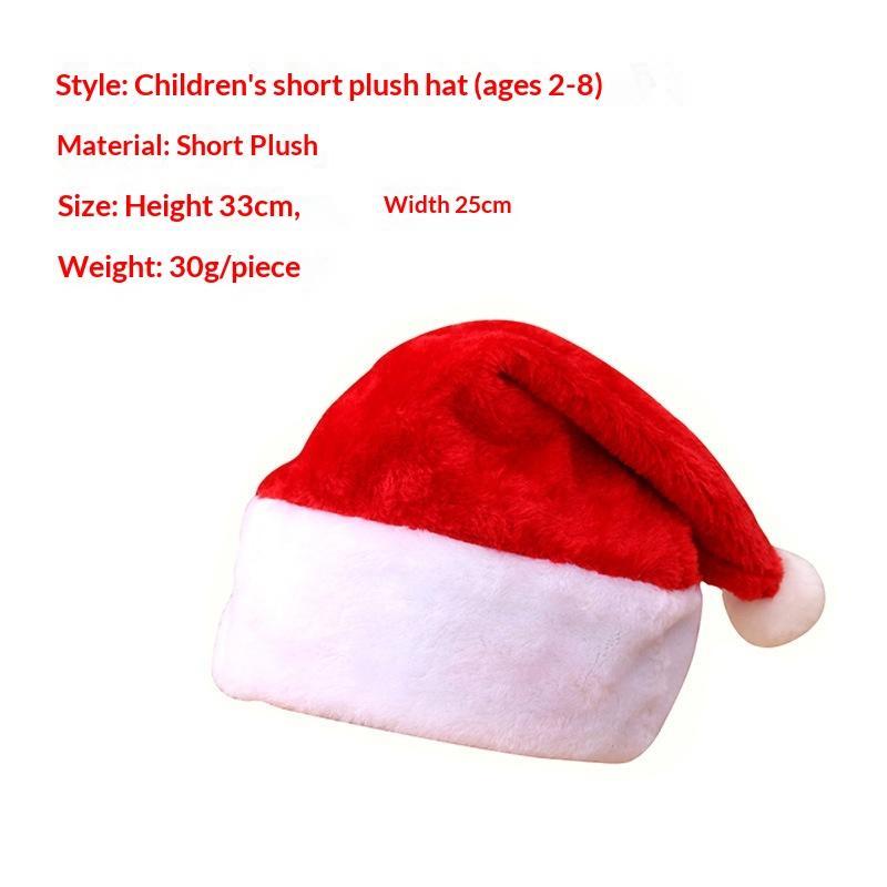 Soft Plush Christmas Santa Hats With Various Styles Led Glowing Design For Xmas Parties Holiday Events