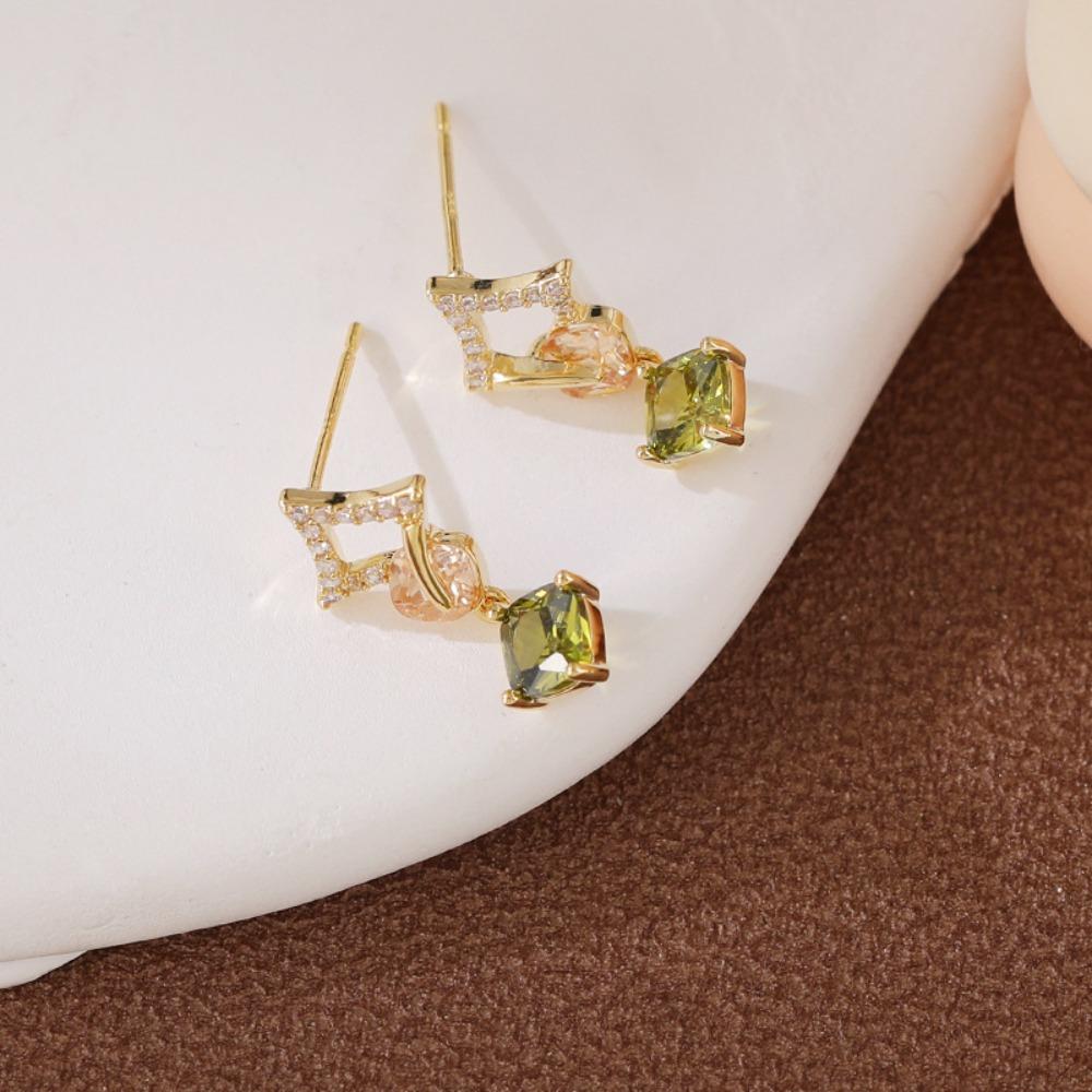 Simple Square Drop Earrings Aesthetic Stud Earrings Women's Dangle Earrings Engagement