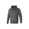 Logo Letter Embroidery Drawstring Hooded Fleece Lined Thermal Sports Sweatshirt Men's Dark Gray IS1463