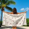 Cream Pink Flowers Quick Drying Bath Towel Microfiber Beach Towel - Light Weight Swimming Camping  Yoga Beach Out