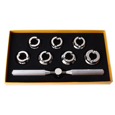5539 Apri Cassa Orologio Oyster Portatile Professionale Apri Coperchio Orologio Oyster con 7 Pezzi di Matrici