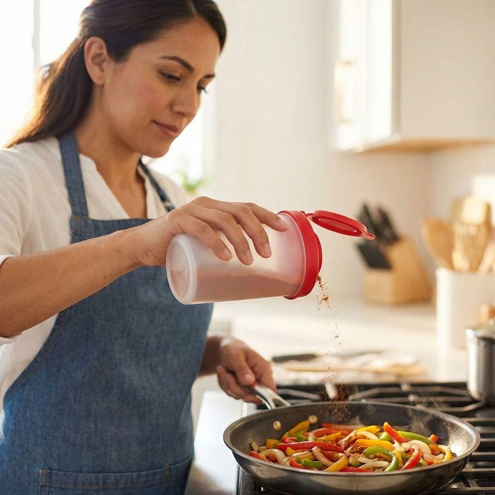 Leak-Proof Seasoning Jar Transparent Condiment Container Portable Salt and Sugar Bottle  Camping