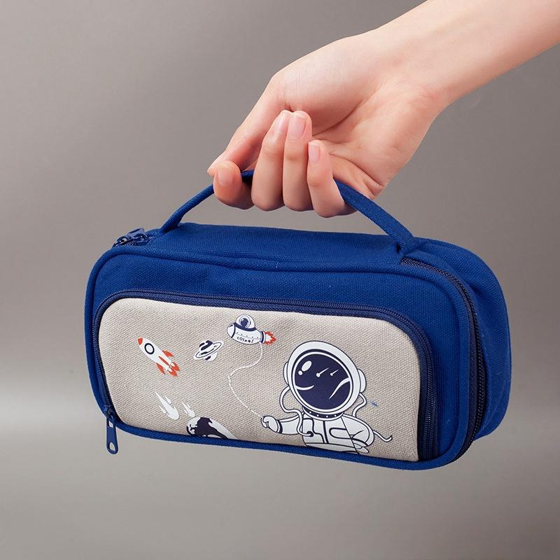 

Многоярусный пенал большой емкости, портативный, устойчивый к грязи, водонепроницаемый и многофункциональный канцелярский мешок, коробка для канцелярских принадлежностей для мальчиков средней школы