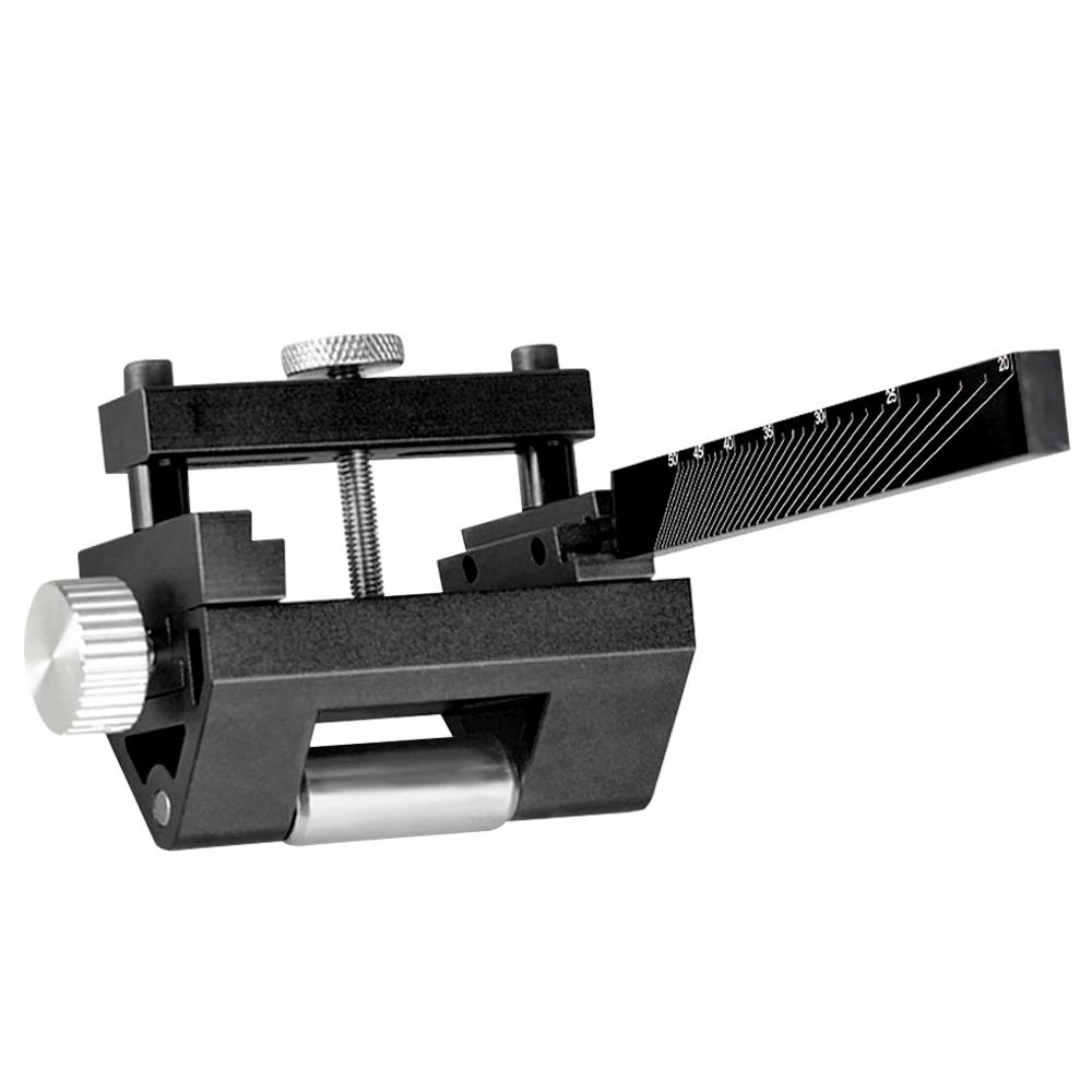 Manueller Messerschärfer, Metallschärfer, Schleifwerkzeuge, Schärfvorrichtung, Winkel einstellbar, geneigte Kanten, Befestigungshalterung für Holzmeißel