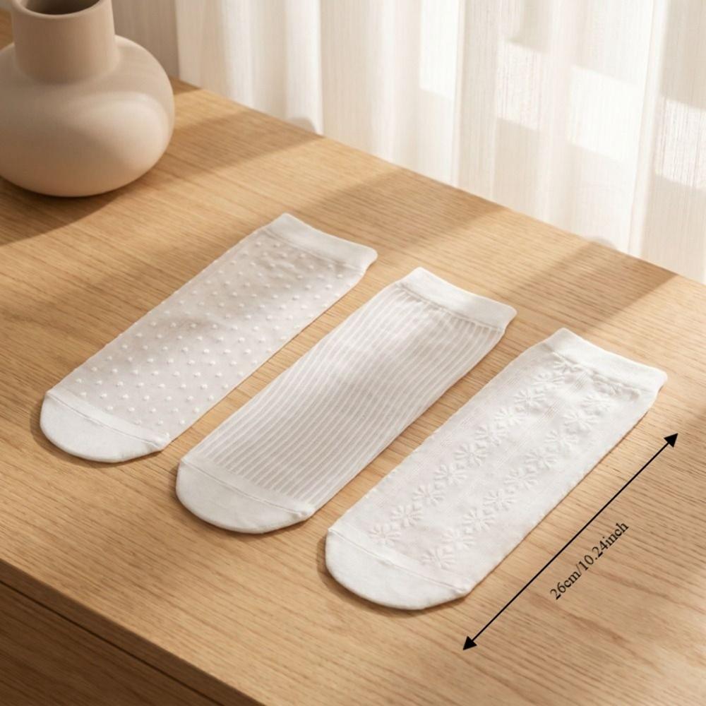 Süße Rüschenrand Spitze Transparente Socken Atmungsaktives Eis Seidennetz Dünne Socken Lolita Sommer Ultra-Dünne Socken Mädchen
