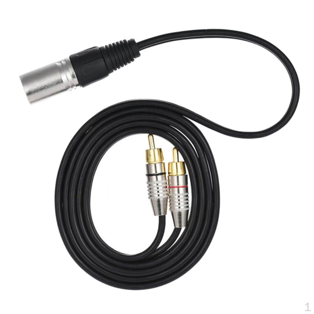 Male To XLR 3 Pin Microphone Cable Splitter Connector