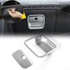 For Jeep Wrangler JL JT 2018+Silver Co-Pilot Storage Glove Box Handle Cover Trim