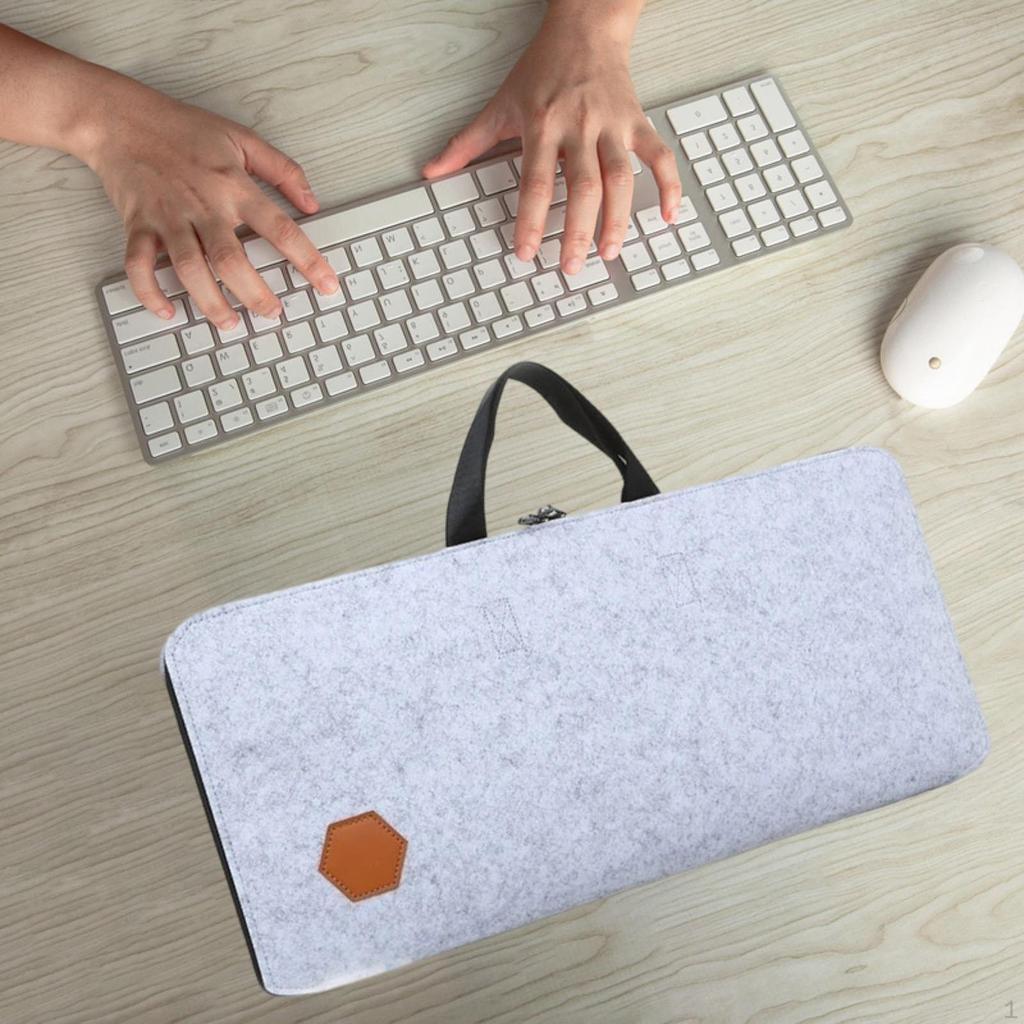 PC Tastaturhülle Filz Aufbewahrungstasche Staubdicht Mobiles Büro Tragbar Stoßfest Vielseitig