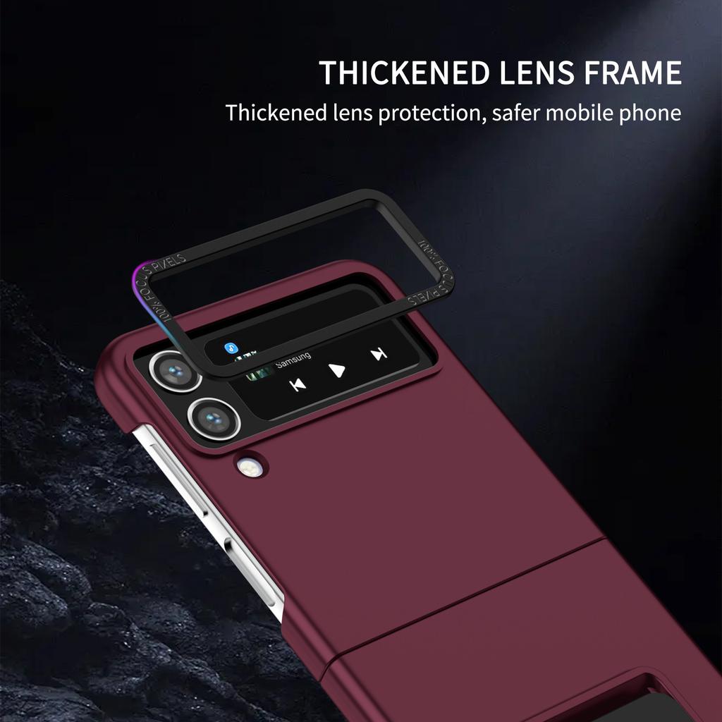 Flip Phone Case for Samsung Galaxy Z Flip4 5G Shockproof Case Hard PC Phone Cover with Kickstand