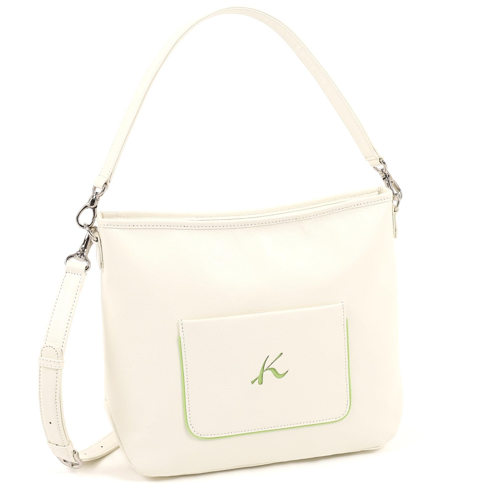 

K Mark External Pocket 2way Shoulder Bag Green 91311 [Kitamura] Y-1150 Women s Ivory/Light [White]