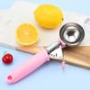 Ice Cream Scoop with Press Release, Stainless Steel Melon Baller, Non Stick Fruit Scoop for Watermelon, Kitchen Tool