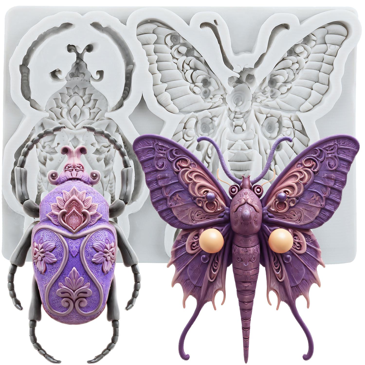 

Силиконовая форма для бабочки, форма для жука, формы для мастики, инструменты для украшения торта, тематический торт, десерт, украшенная форма для шоколадных конфет серый