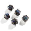 Yourandoll 5-Piece Polyhedral D20 Dice, 20-Sided Dice for Dungeons and Dragons, DND, TRPG, MTG, and Other Tabletop Games (Green and Black)