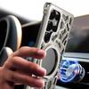 For Samsung Galaxy S25 Ultra Case Alloy Metal Borderless Back Cover with Magnetic Kickstand