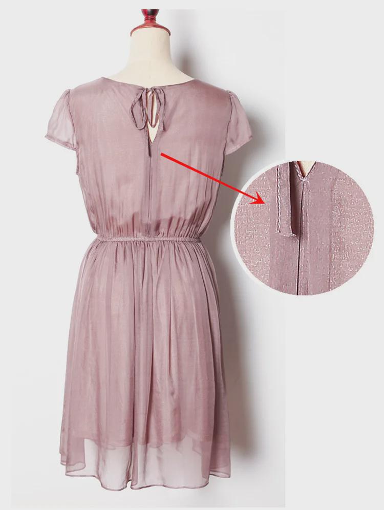 Mulberry Silk Slim Fit Short-Sleeved Summer Dress for Women, Large Sizes Available