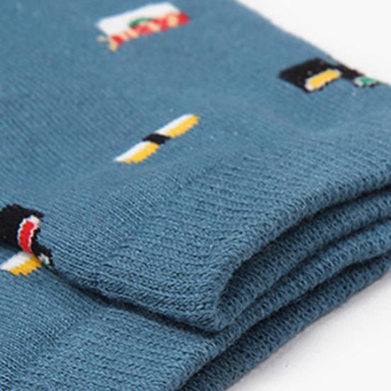 Unisex-Socken mit Cartoon-Motiv (Sushi, Früchte, Sushi) aus Baumwollmischgewebe