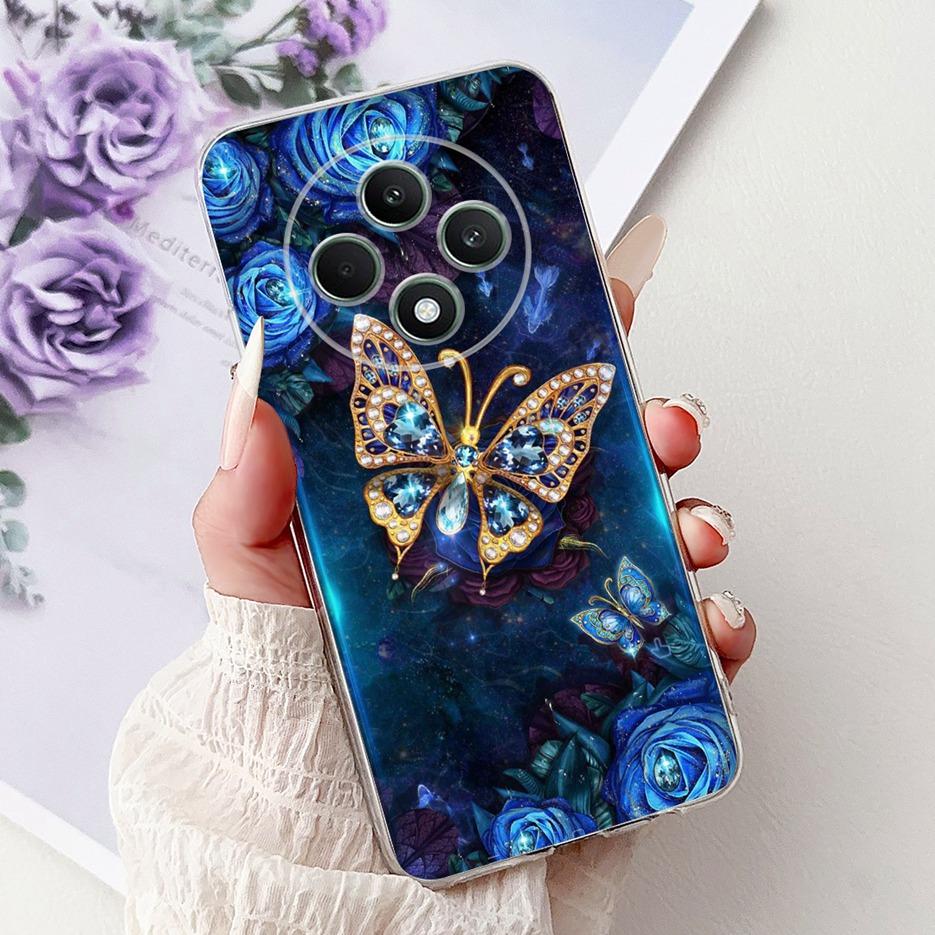For Oppo Reno 12F 4G Case CPH2687 Stylish Butterfly Painted Cover Soft Silicone Case For Oppo Reno12 F Reno 12 FS Reno12F Bumper