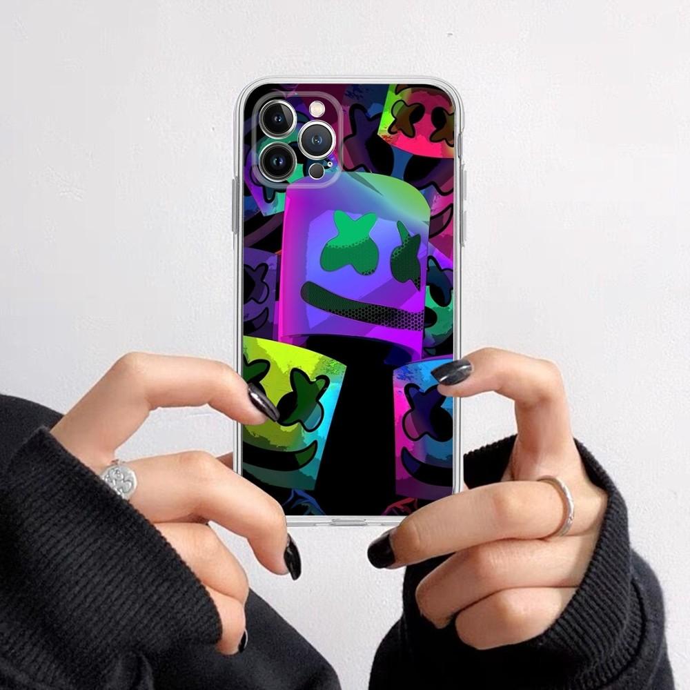 M-Marshmallowes Dj Faces Phone Case for iPhone 16 15 8 7 6 6S Plus X SE XR XS 14 11 12 13 Mini Pro Max Mobile Case