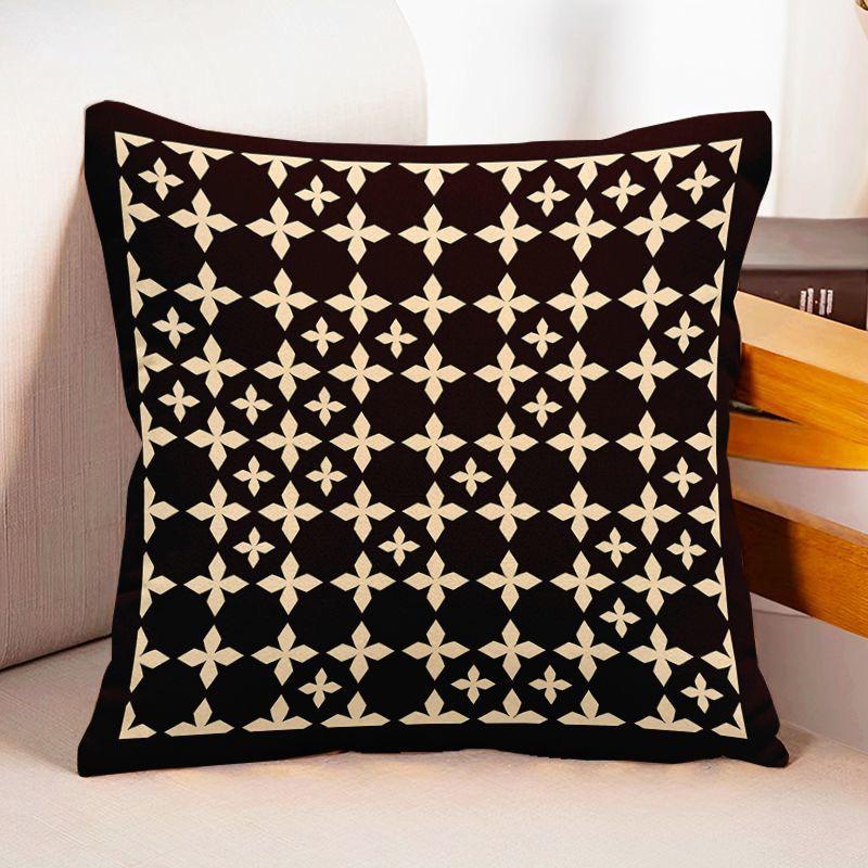 Simple Art Pattern Square Polyester Pillowcase, Sofa Living Room Decorative Cushion Cover, Bedroom Bedside Pillow Cover