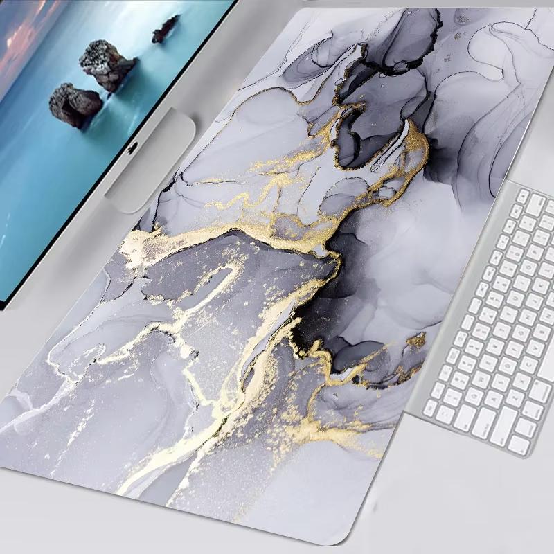 Luxury Alcohol Ink Marble Large Mouse Pad Waterproof Nonslip Gaming Mat